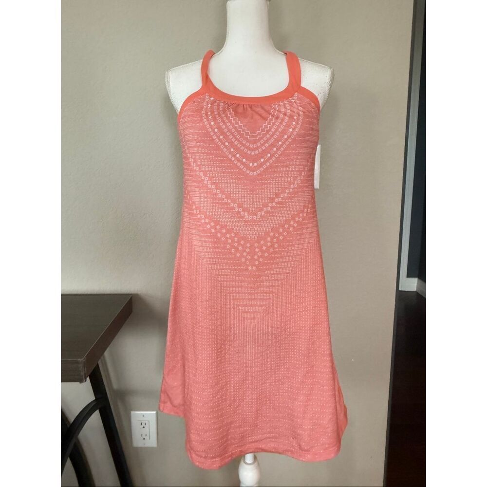Prana Coral Catina White Pattern Athletic Dress Medium